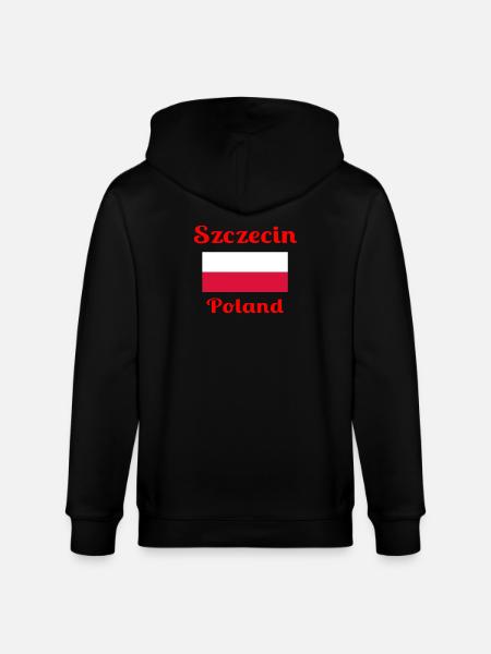 Szczecin Poland - Stylish prints - Stanley/Stella CULTIVATOR  Unisex Organic Hooded Jacket - black