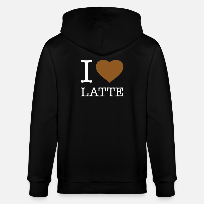 J’ADORE LE LATTE - Veste à capuche bio CULTIVATOR Stanley/Stella Unisexe - noir