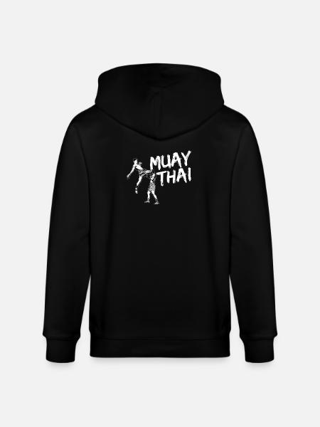 Muay Thai Flying Knee - Stanley/Stella CULTIVATOR Unisex Organic Hooded Jacket - black