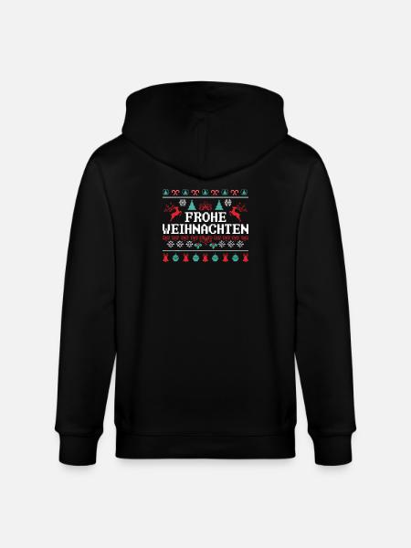 Joyeux Noël Motif Renne - Veste à capuche bio CULTIVATOR Stanley/Stella Unisexe - noir