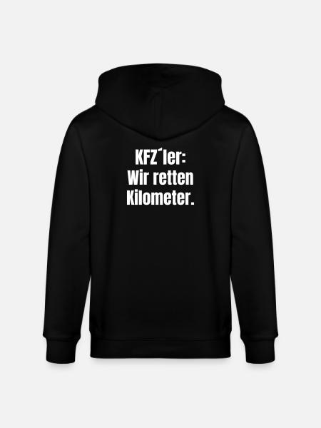 Car drivers: We save kilometers - Stanley/Stella CULTIVATOR Unisex Organic Hooded Jacket - black