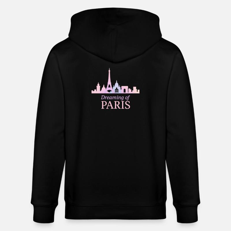 Silhouette du Rêve de Paris - Veste à capuche bio CULTIVATOR Stanley/Stella Unisexe - noir