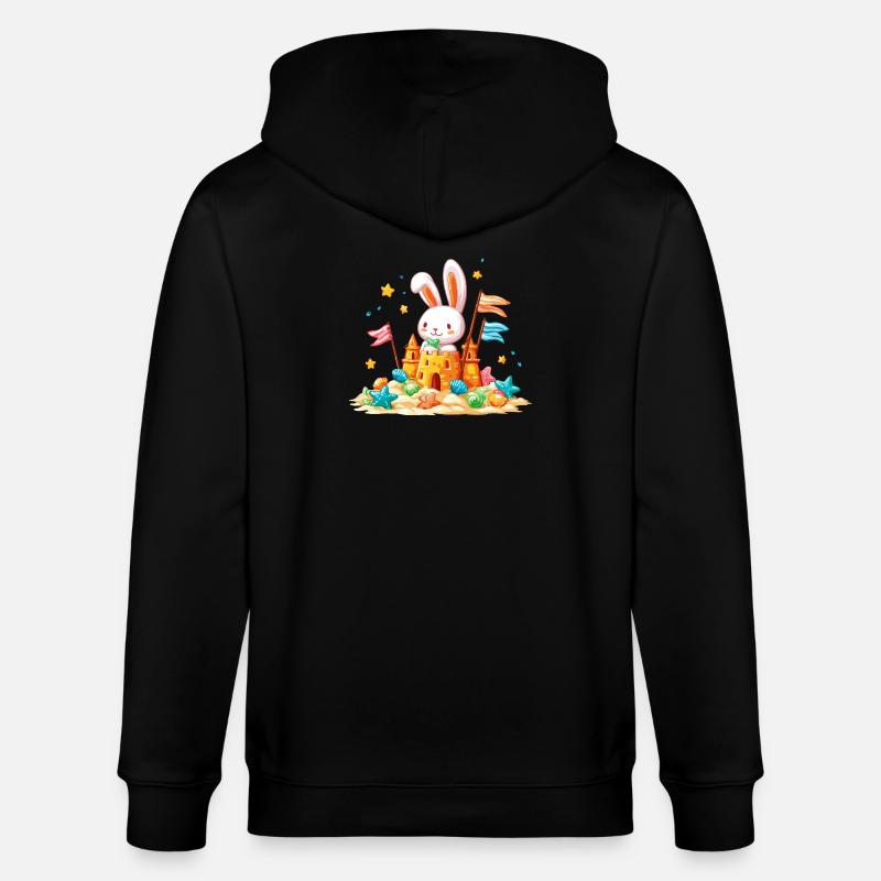 Bunny on the Beach Sandpit - Veste à capuche bio CULTIVATOR Stanley/Stella Unisexe - noir
