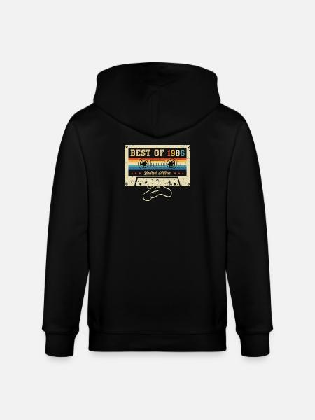 Best Of 1986 40th Birthday - Stanley/Stella CULTIVATOR  Unisex Organic Hooded Jacket - black