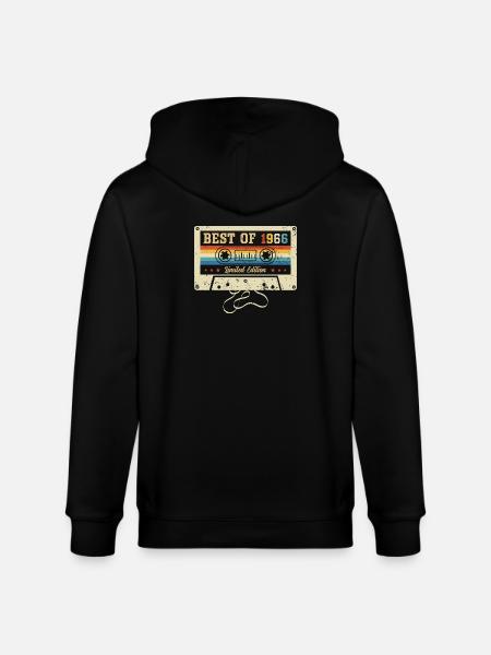 Best Of 1966 60th Birthday - Stanley/Stella CULTIVATOR Unisex Organic Hooded Jacket - black