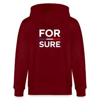 macron Ganz sicher - Stanley/Stella Unisex Bio-Kapuzenjacke CULTIVATOR  - Burgunderrot - Hinten - Anna (173cm)