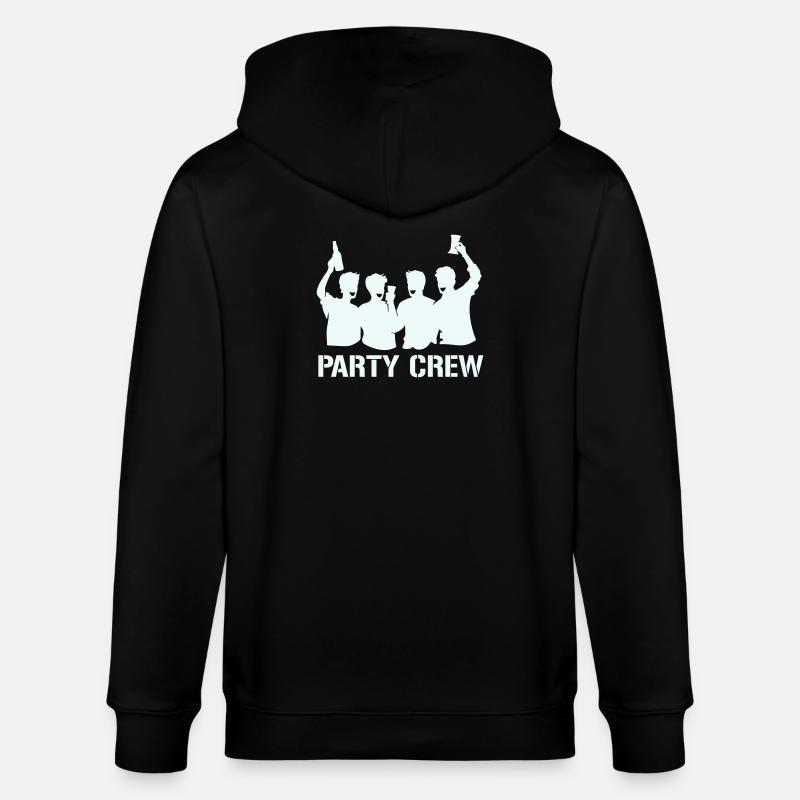 Party Crew Silhouette mit Prosten - Stanley/Stella Unisex Bio-Kapuzenjacke CULTIVATOR  - Schwarz
