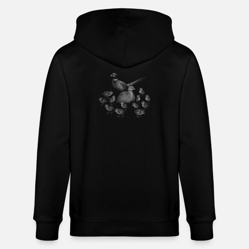 Pheasant - Stanley/Stella CULTIVATOR  Unisex Organic Hooded Jacket - black