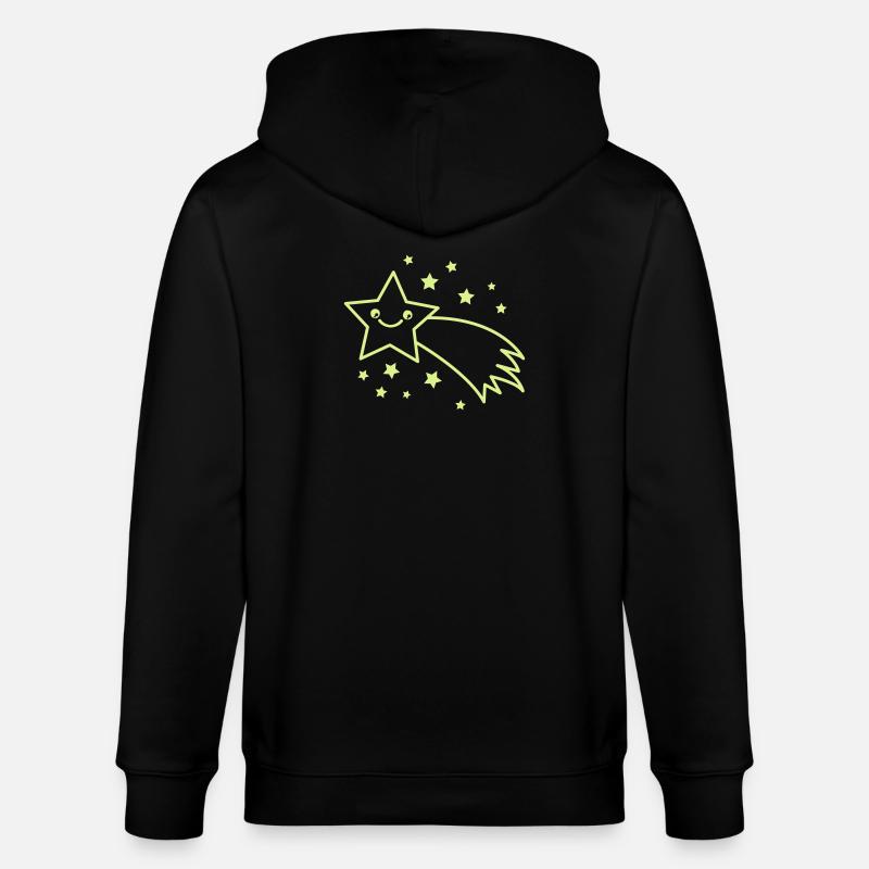 Sternschnuppe Sternenflug - Stanley/Stella Unisex Bio-Kapuzenjacke CULTIVATOR  - Schwarz