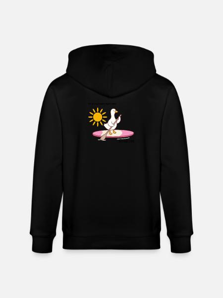 Stand up paddle duck - Stanley/Stella CULTIVATOR  Unisex Organic Hooded Jacket - black