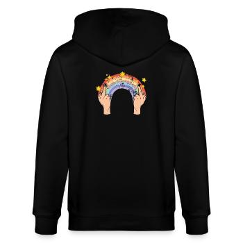 Doigt d’honneur mercredi - Veste à capuche bio CULTIVATOR Stanley/Stella Unisexe - noir - Dos - Anna (173cm)