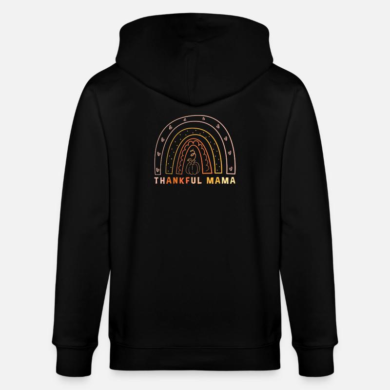 Thanksgiving Mama Mutter Oma Großmutter - Stanley/Stella Unisex Bio-Kapuzenjacke CULTIVATOR  - Schwarz