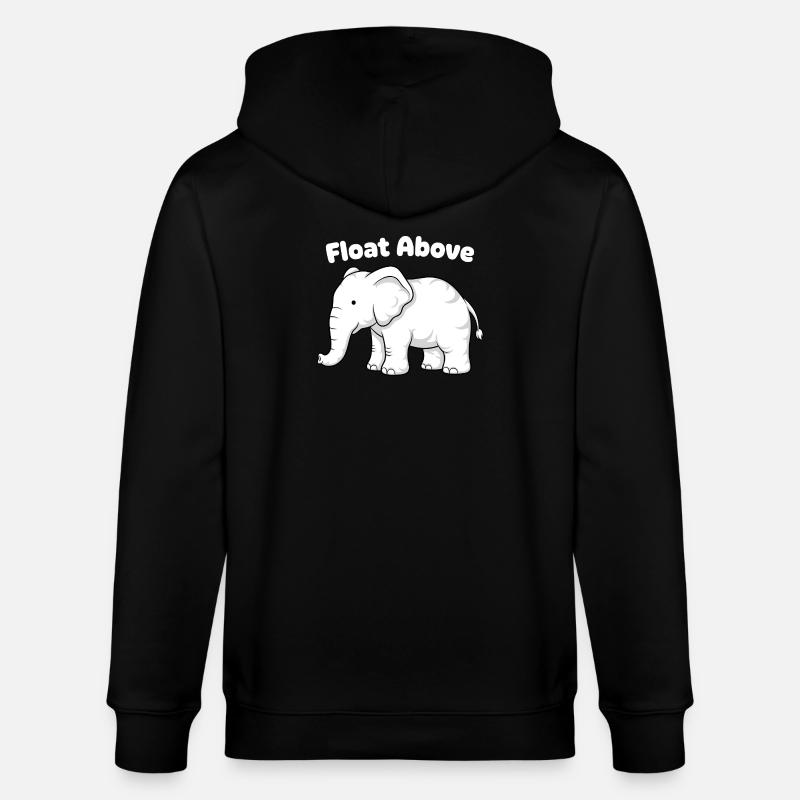 Flotte au-dessus de l’éléphant - Veste à capuche bio CULTIVATOR Stanley/Stella Unisexe - noir