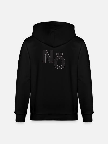 No – Minimal Typography Statement - Stanley/Stella CULTIVATOR Unisex Organic Hooded Jacket - black