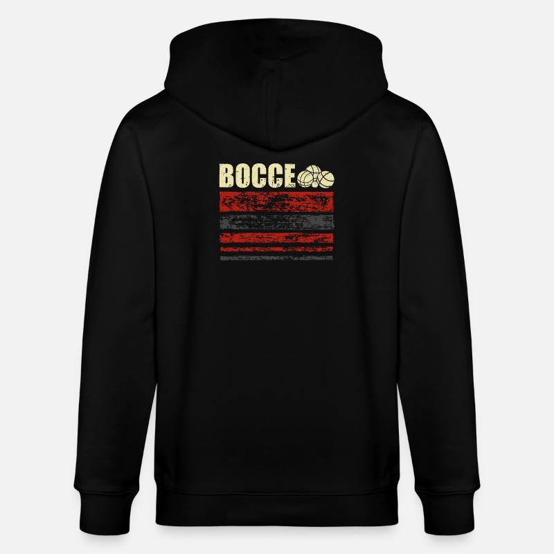 Bocce Petanque Boule Boulespieler - Stanley/Stella Unisex Bio-Kapuzenjacke CULTIVATOR  - Schwarz