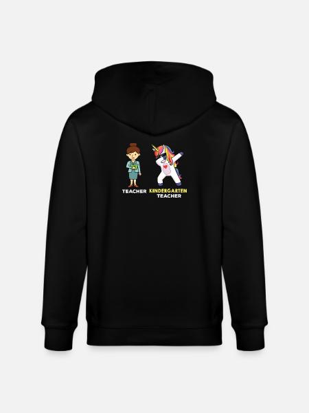 Kindergarten Teacher Dabbing Einhorn - Stanley/Stella Unisex Bio-Kapuzenjacke CULTIVATOR - Schwarz