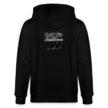 Urlaub Katze Katzen Tiere Haustier Spruch - Stanley/Stella Unisex Bio-Kapuzenjacke CULTIVATOR  - Schwarz - Hinten - Anna (173cm)