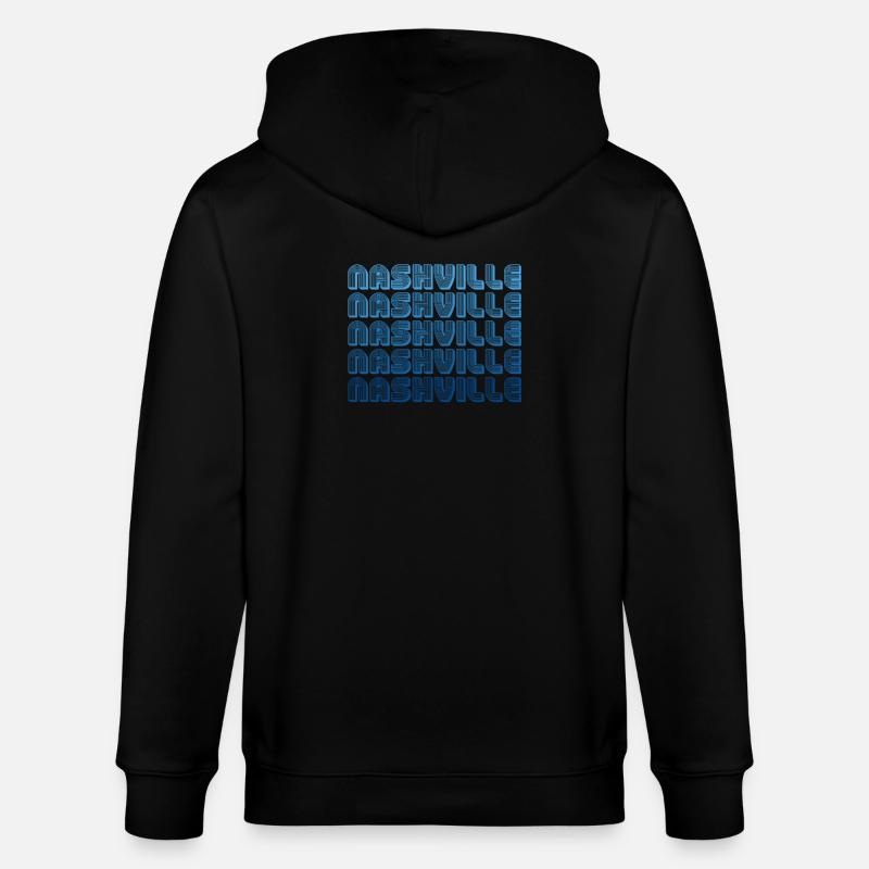 Typographie de Nashville, Tennessee - Veste à capuche bio CULTIVATOR Stanley/Stella Unisexe - noir