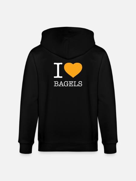 J’ADORE LES BAGELS - Veste à capuche bio CULTIVATOR Stanley/Stella Unisexe - noir