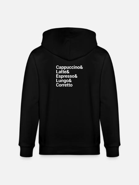 Kaffee-Stil Typografie Design - Stanley/Stella Unisex Bio-Kapuzenjacke CULTIVATOR - Schwarz