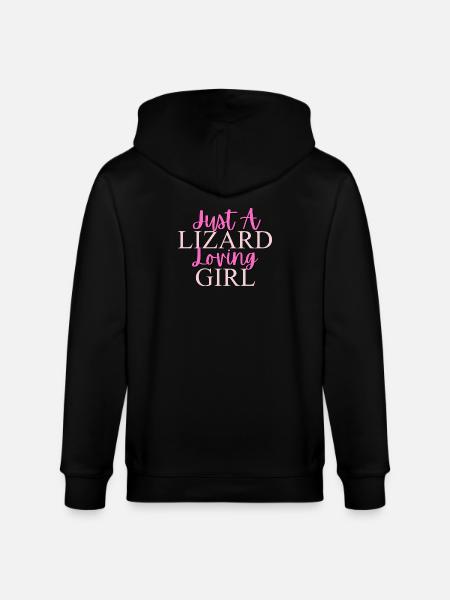 Just A Lizard Loving Girl Design - Stanley/Stella CULTIVATOR  Unisex Organic Hooded Jacket - black