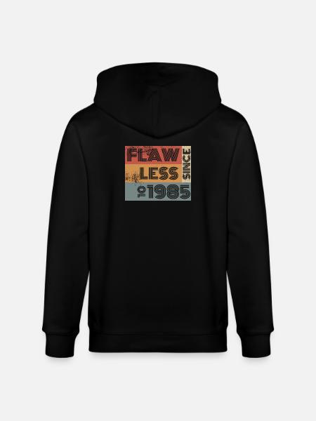 40th Birthday Flawless since 10/1985 - Stanley/Stella CULTIVATOR  Unisex Organic Hooded Jacket - black