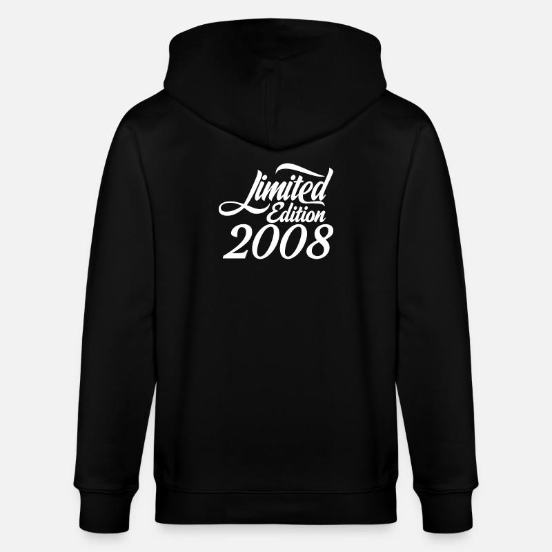 Édition limitée 2008 Lettrage rétro - Veste à capuche bio CULTIVATOR Stanley/Stella Unisexe - noir