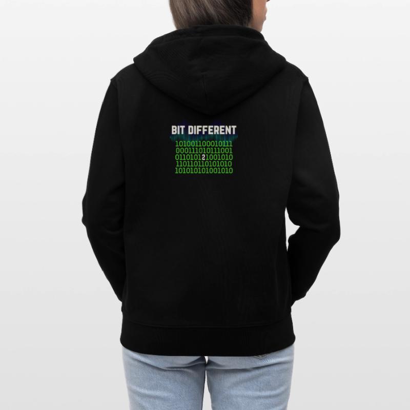 Bit Different - Nerdy Binary Error Design Stanley/Stella CULTIVATOR  Unisex Organic Hooded Jacket