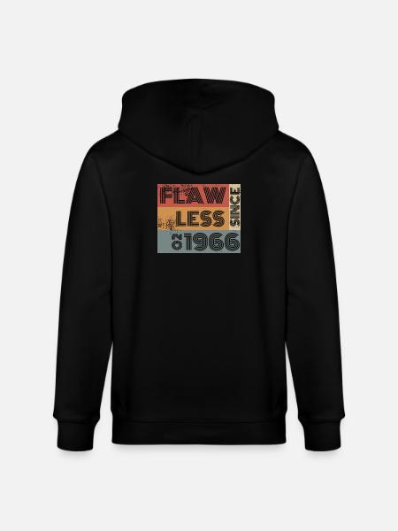 60th Birthday Flawless since 02/1966 - Stanley/Stella CULTIVATOR  Unisex Organic Hooded Jacket - black