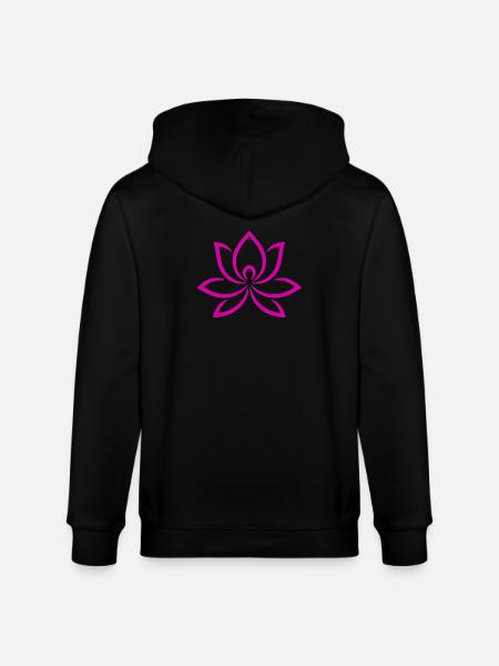 Fließende Lotusblüte in Pink - Stanley/Stella Unisex Bio-Kapuzenjacke CULTIVATOR - Schwarz