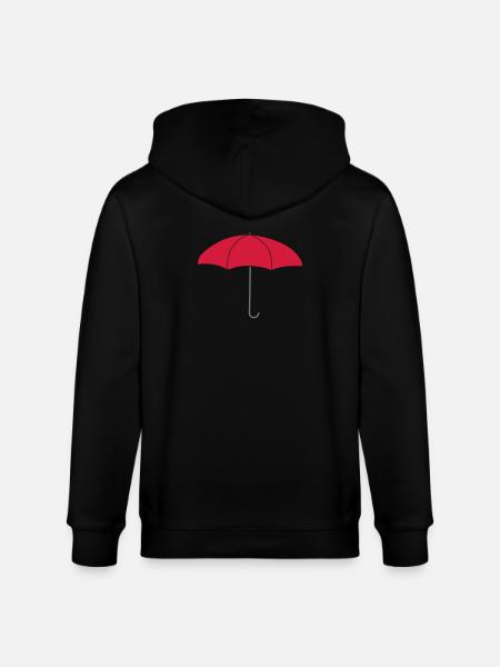 Logo Red Umbrella - Stanley/Stella CULTIVATOR  Unisex Organic Hooded Jacket - black
