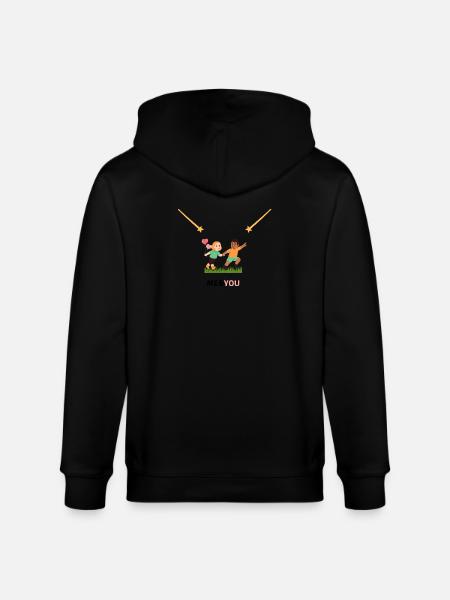 Hearts in Love - Stanley/Stella CULTIVATOR Unisex Organic Hooded Jacket - black