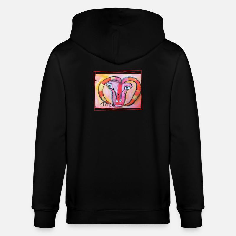 Bélier, Arc-en-ciel, Art céleste - Veste à capuche bio CULTIVATOR Stanley/Stella Unisexe - noir