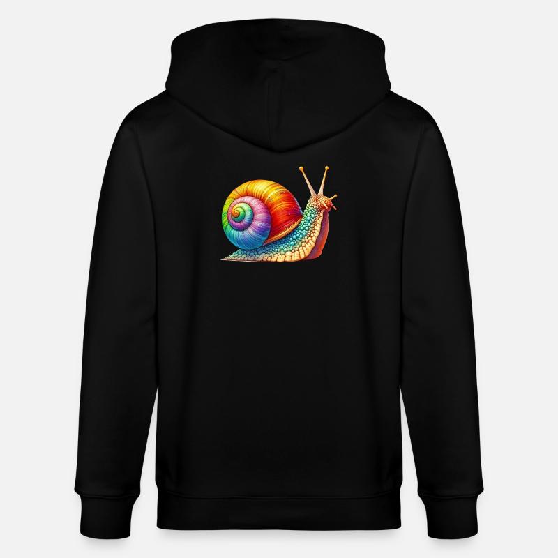 Snail - Stanley/Stella CULTIVATOR Unisex Organic Hooded Jacket - black