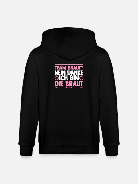 JGA Team Braut Junggesellinnenabschied - Stanley/Stella Unisex Bio-Kapuzenjacke CULTIVATOR  - Schwarz