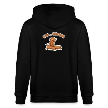 Leb Kuchen Lebkuchen Sanitäter Cartoon - Stanley/Stella Unisex Bio-Kapuzenjacke CULTIVATOR  - Schwarz - Hinten - Anna (173cm)