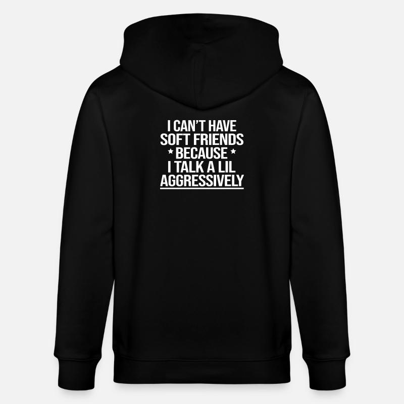 Citation agressive de petit discours - Veste à capuche bio CULTIVATOR Stanley/Stella Unisexe - noir