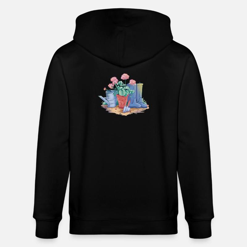Garten Deko Art - Stanley/Stella Unisex Bio-Kapuzenjacke CULTIVATOR  - Schwarz