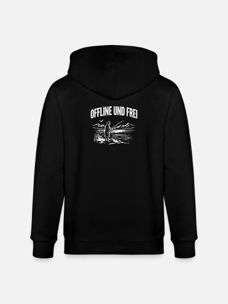 Angeln Natur - Stanley/Stella Unisex Bio-Kapuzenjacke CULTIVATOR  - Schwarz