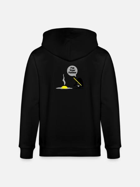 egg vader - Stanley/Stella CULTIVATOR Unisex Organic Hooded Jacket - black