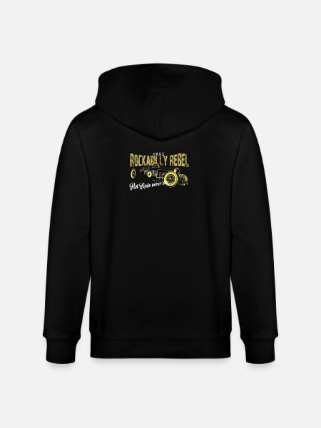 Rockabilly Rebel Design - Stanley/Stella CULTIVATOR  Unisex Organic Hooded Jacket - black