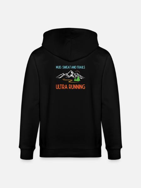 Ultra Running - Mud, Sweat and Trails - Stanley/Stella CULTIVATOR  Unisex Organic Hooded Jacket - black