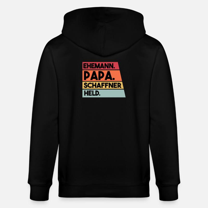Ehemann Papa Schaffner Held - Stanley/Stella Unisex Bio-Kapuzenjacke CULTIVATOR  - Schwarz