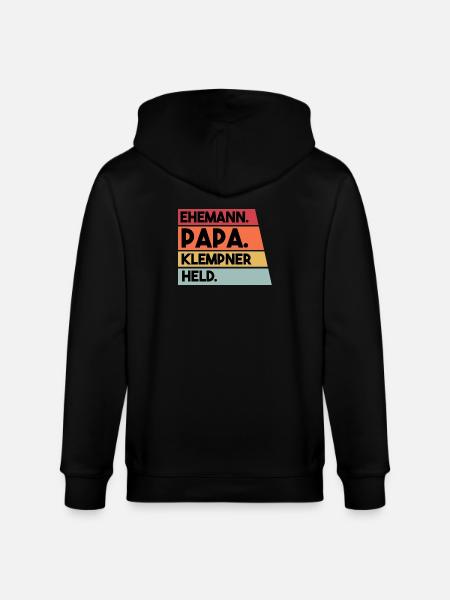 Ehemann Papa Klempner Held - Stanley/Stella Unisex Bio-Kapuzenjacke CULTIVATOR - Schwarz
