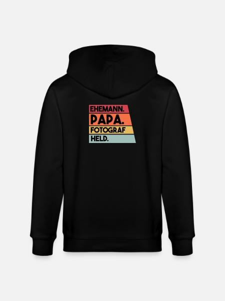 Ehemann Papa Fotograf Held - Stanley/Stella Unisex Bio-Kapuzenjacke CULTIVATOR - Schwarz