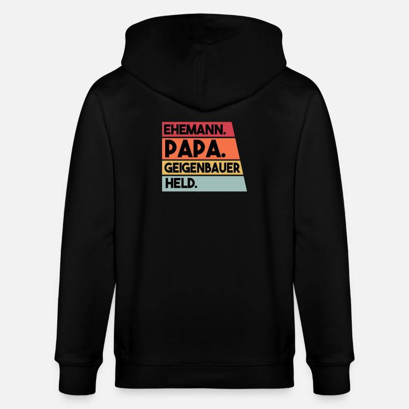 Ehemann Papa Geigenbauer Held - Stanley/Stella Unisex Bio-Kapuzenjacke CULTIVATOR  - Schwarz