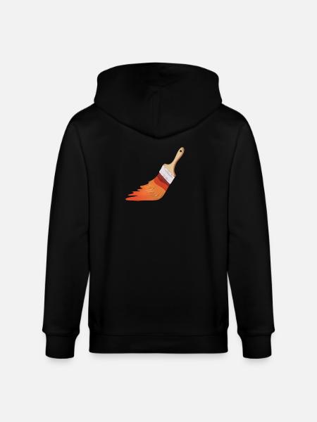 Painter Brushes - Stanley/Stella CULTIVATOR  Unisex Organic Hooded Jacket - black