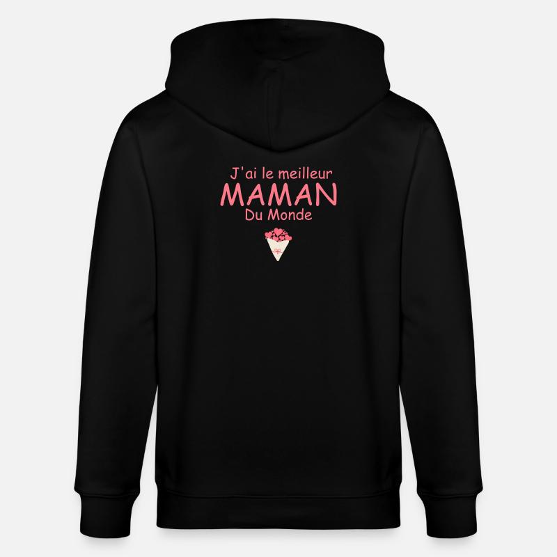 Beste Mutter der Welt - Stanley/Stella Unisex Bio-Kapuzenjacke CULTIVATOR  - Schwarz
