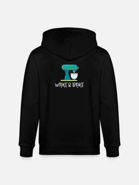 Wake And Bake - Stanley/Stella CULTIVATOR  Unisex Organic Hooded Jacket - black