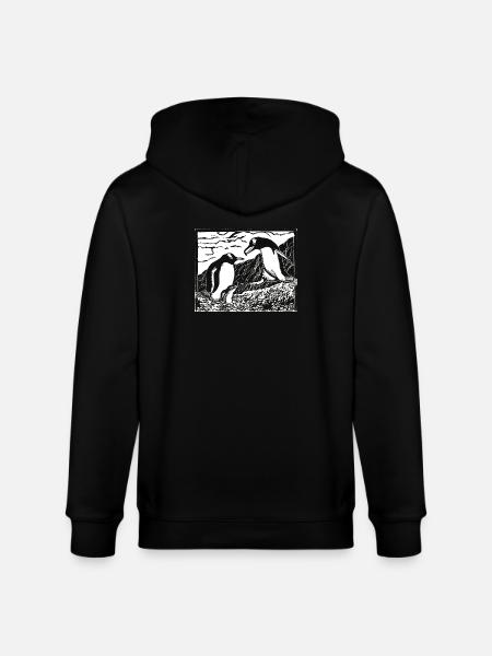 alpha beast penguins - Stanley/Stella CULTIVATOR Unisex Organic Hooded Jacket - black